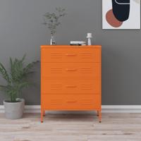 Ladekast 80x35x101,5 cm staal oranje - thumbnail