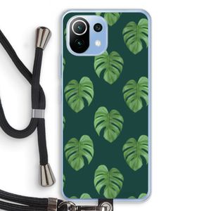 Monstera leaves: Xiaomi Mi 11 Lite Transparant Hoesje met koord