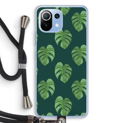 Monstera leaves: Xiaomi Mi 11 Lite Transparant Hoesje met koord