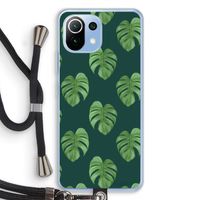Monstera leaves: Xiaomi Mi 11 Lite Transparant Hoesje met koord
