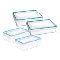 5Five set vershoudbakjes - met deksel - kunststof - luchtdicht - 2x1200 + 2x2200 ml