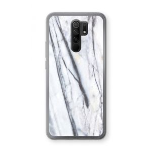 Gestreepte marmer: Xiaomi Redmi 9 Transparant Hoesje