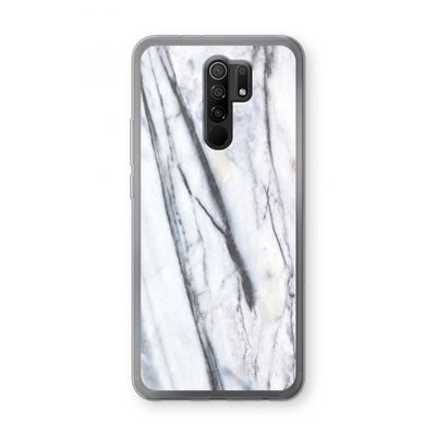 Gestreepte marmer: Xiaomi Redmi 9 Transparant Hoesje