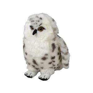 Nature Planet pluche knuffel - sneeuwuil - 18 cm - dieren knuffels - vogels - uilen