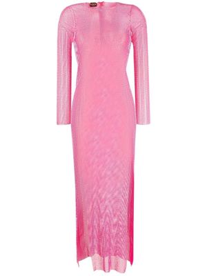 Santa Brands robe longue à ornements strassés - Rose