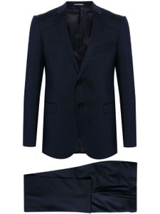 Emporio Armani costume à simple boutonnage - Bleu