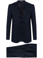 Emporio Armani costume à simple boutonnage - Bleu