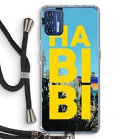 Habibi Majorelle : Motorola Moto G9 Plus Transparant Hoesje met koord