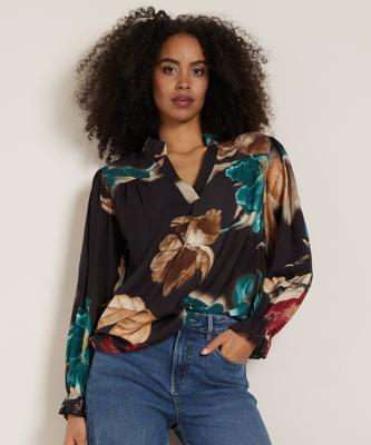 top met bloemenprint