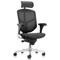 COMFORT bureaustoel Enjoy Classic2 (met hoofdsteun) - Mesh zitting - Zwart - thumbnail