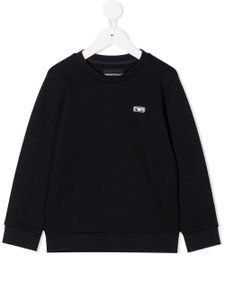 Emporio Armani Kids sweat à patch logo - Bleu