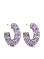 Amina Muaddi petites boucles d'oreilles Cameron à ornements - Violet - thumbnail