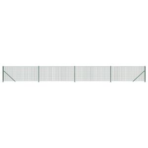 The Living Store Draadgaashek Groen - 0.8 x 10m - Galvaniseerd staal met PVC-coating