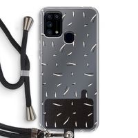 Hipster stripes: Samsung Galaxy M31 Transparant Hoesje met koord