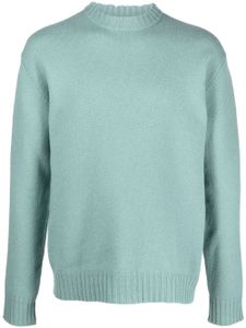 Jil Sander pull en laine à col montant - Bleu