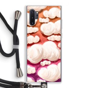 Katoen Wolken: Samsung Galaxy Note 10 Plus Transparant Hoesje met koord