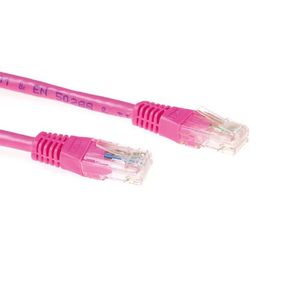 ACT IB7351 U/UTP CAT6A Patchkabel Roze - 1,5 meter