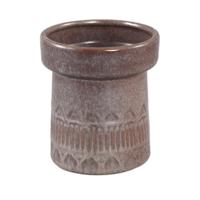 PTMD bloempot rail hoog m donkerbruin 14 cm | 12 stuks