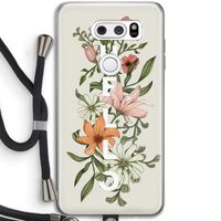 Hello bloemen: LG V30 Transparant Hoesje met koord