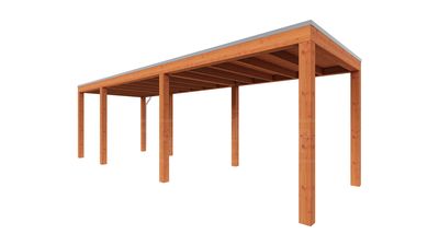 Trendhout Overkapping Palermo 775x255 cm- Plat dak- Hout- Trendhout