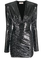 Alexandre Vauthier robe courte à sequins - Argent