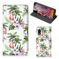 Samsung Xcover Pro Hoesje maken Flamingo Palms - thumbnail