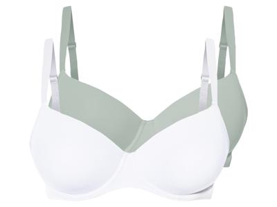 esmara 2 dames beugel-BH&apos;s (Mint/wit, 95D)