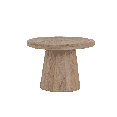 Tower Living Ronde Bijzettafel 'Asti' Mangohout, 60cm, kleur Naturel