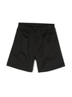 MSGM Kids short élastiqué à patch logo - Noir MSGM Kids short élastiqué à patch logo - Noir