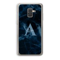 Midnight Marble: Samsung Galaxy A8 (2018) Transparant Hoesje