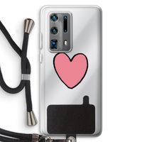 Hartje: Huawei P40 Pro Plus Transparant Hoesje met koord