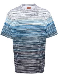 Missoni t-shirt en coton à rayures - Bleu