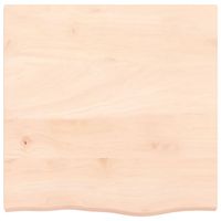 The Living Store Wandschap 60x60x4 cm onbehandeld massief eikenhout - Wandsteun