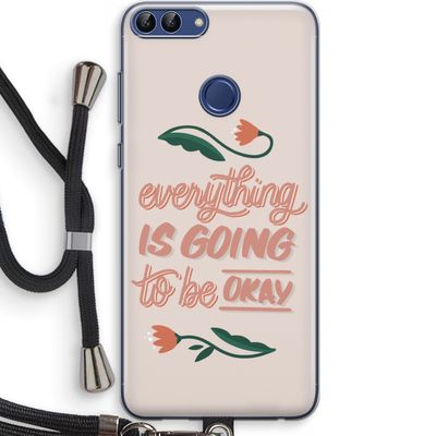 Optimistic flower girl: Huawei P Smart (2018) Transparant Hoesje met koord