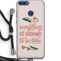 Optimistic flower girl: Huawei P Smart (2018) Transparant Hoesje met koord
