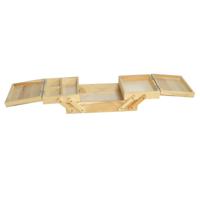 Naaidoos - uitklapbaar - met handgreep - hout - 24 x 15 x 11 cm - naaigaren kistje   -