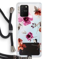 Geschilderde bloemen: Samsung Galaxy S10 Lite Transparant Hoesje met koord