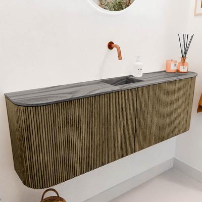 Toiletmeubel Mondiaz Joya Dlux | 123.2 cm | Meubelkleur Dusk | Faye wastafel Sombra Wasbak Midden | Zonder kraangat(en)