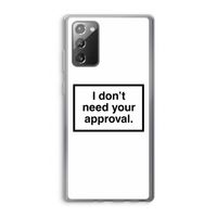 Don't need approval: Samsung Galaxy Note 20 / Note 20 5G Transparant Hoesje