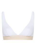 Palm Angels soutien-gorge triangle à bande logo - Blanc