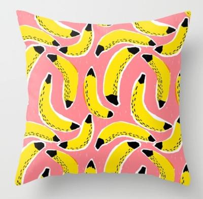 2 stuks 45x45cm geel gestreepte kussensloop geometrische gooien kussen kussensloop afdrukken Cushion kussen zaak slaapkamer Office grootte: 450 * 450