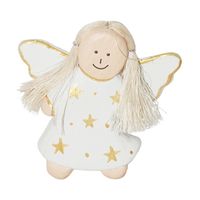 Magneet Houten Engel Wit