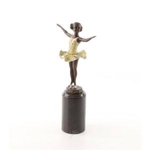 EEN BRONZEN BEELD VAN EEN BALLERINA