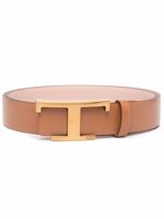 Tod's ceinture en cuir à boucle logo - Marron - thumbnail