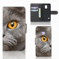 Telefoonhoesje met Pasjes Samsung Galaxy S5 Mini Britse Korthaar - thumbnail