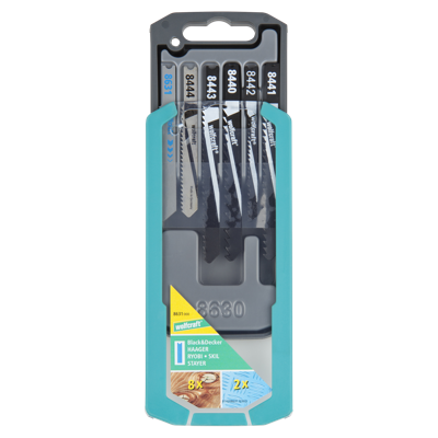 Wolfcraft Set decoupeerzaagbladen | 10-delig | U-schacht | 1 set - 8631000