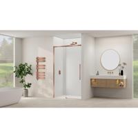Van Rijn Products ST09 Schuifdeur vast deel - 117.5x200cm - helder glas - soft-close - incl. Koper Geborsteld ST09300120HESC