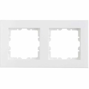 HK07 Pure - Afdekraam 2-voudig, zowel verticaal als horizontaal te plaatsen, wit glanzend RAL9010