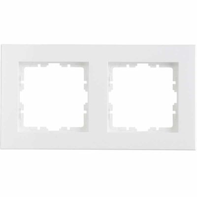 HK07 Pure - Afdekraam 2-voudig, zowel verticaal als horizontaal te plaatsen, wit glanzend RAL9010
