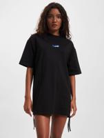 Couture Club Graphic Ruched Side T-Shirt Jurk Dames Zwart - Maat XL - Kleur: BeigeWit | Soccerfanshop